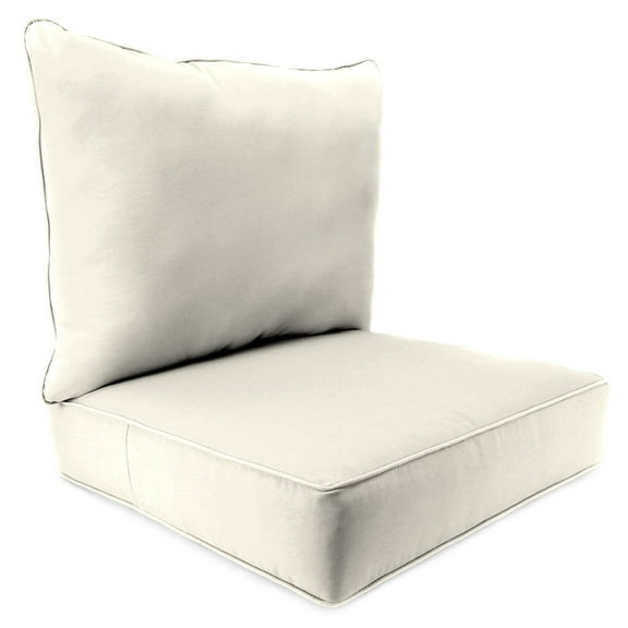 Jordan Manufacturing 46.5" x 24" Sand Solid Rectangular Outdoor Deep Seat Chair Cushion Set with Welt