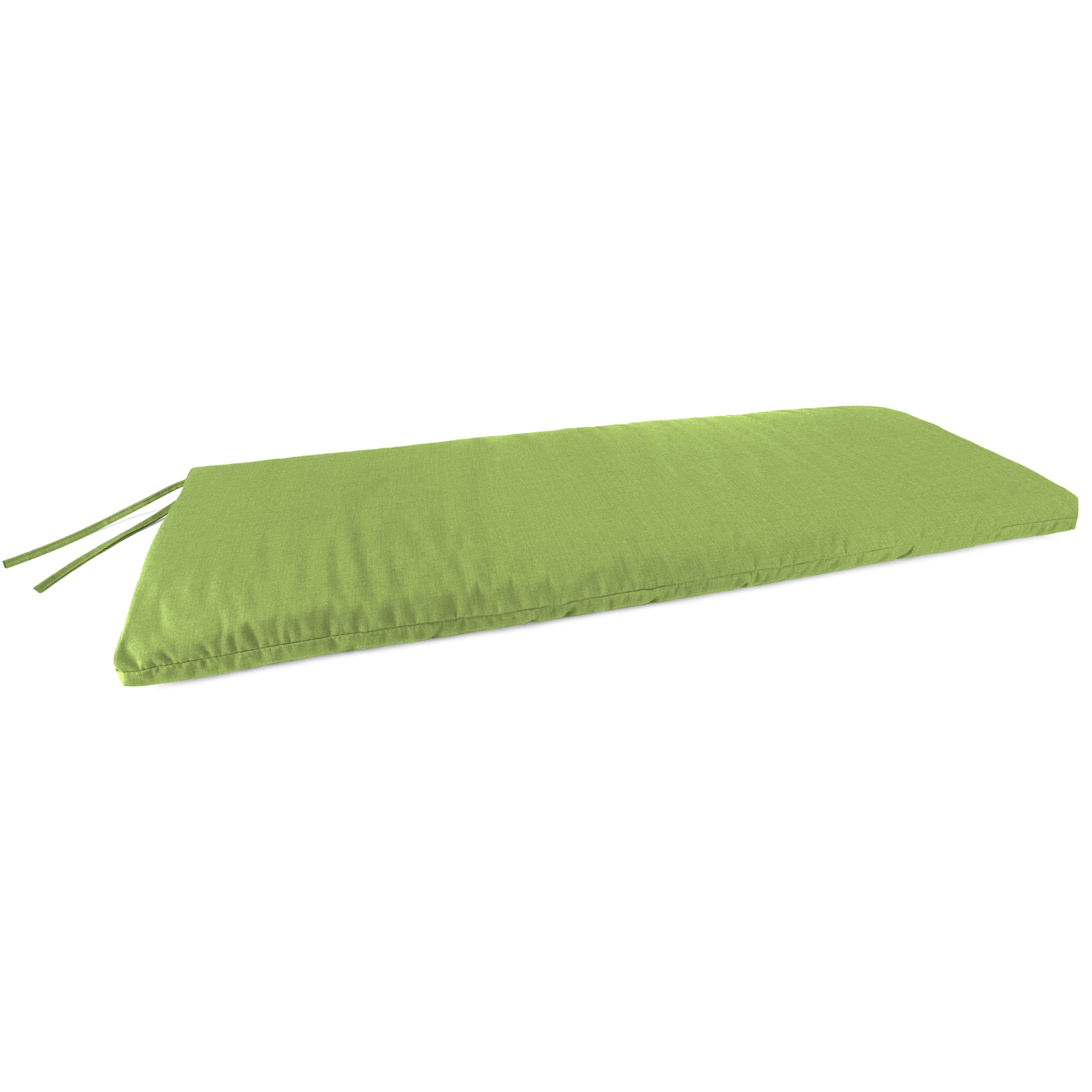Jordan Manufacturing 48" x 18" McHusk Leaf Green Crosshatch Rectangular Outdoor Settee Swing Bench Cushion with Ties