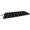 thumbnail image 1 of Jordan Manufacturing 48" x 18" Pursuit Shadow Black Stripe Rectangular Outdoor Settee Swing Bench Cushion with Ties, 1 of 13