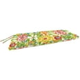 thumbnail image 1 of Jordan Manufacturing 48" x 18" Sun River Garden Multicolor Floral Rectangular Outdoor Settee Swing Bench Cushion with Ties, 1 of 12