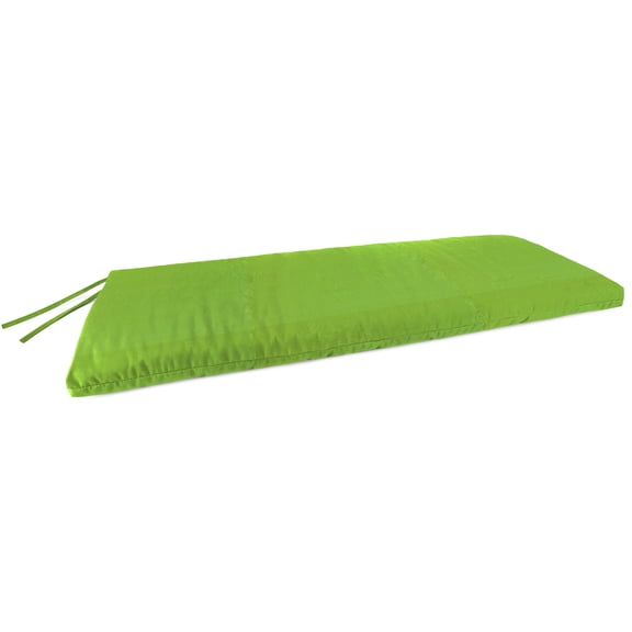 Jordan Manufacturing 48" x 18" Veranda Citrus Green Solid Rectangular Outdoor Settee Swing Bench Cushion with Ties