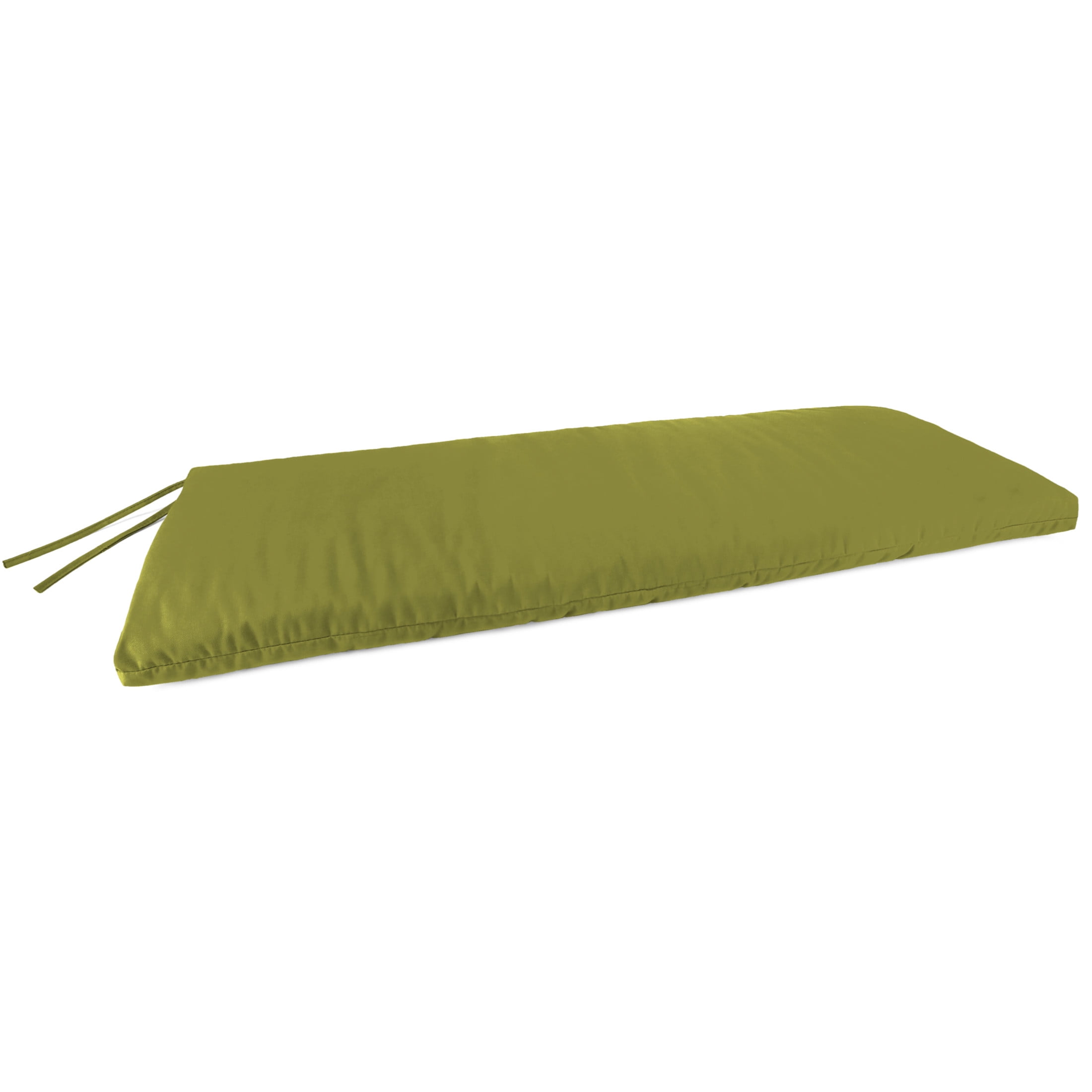 Jordan Manufacturing 48" x 18" Veranda Kiwi Green Solid Rectangular Outdoor Settee Swing Bench Cushion with Ties