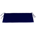 thumbnail image 1 of Jordan Manufacturing 48" x 19.5" Midnight Navy Solid Rectangular Outdoor Settee Swing Bench Cushion with Ties, 1 of 10