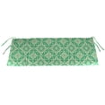 thumbnail image 1 of Jordan Manufacturing 48" x 19.5" Scampi Emerald Green Medallion Rectangular Outdoor Settee Swing Bench Cushion with Ties, 1 of 10