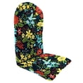 thumbnail image 1 of Jordan Manufacturing 49" x 20.5" Black Floral Rectangular Outdoor Adirondack Chair Cushion with Back Strap, 1 of 8