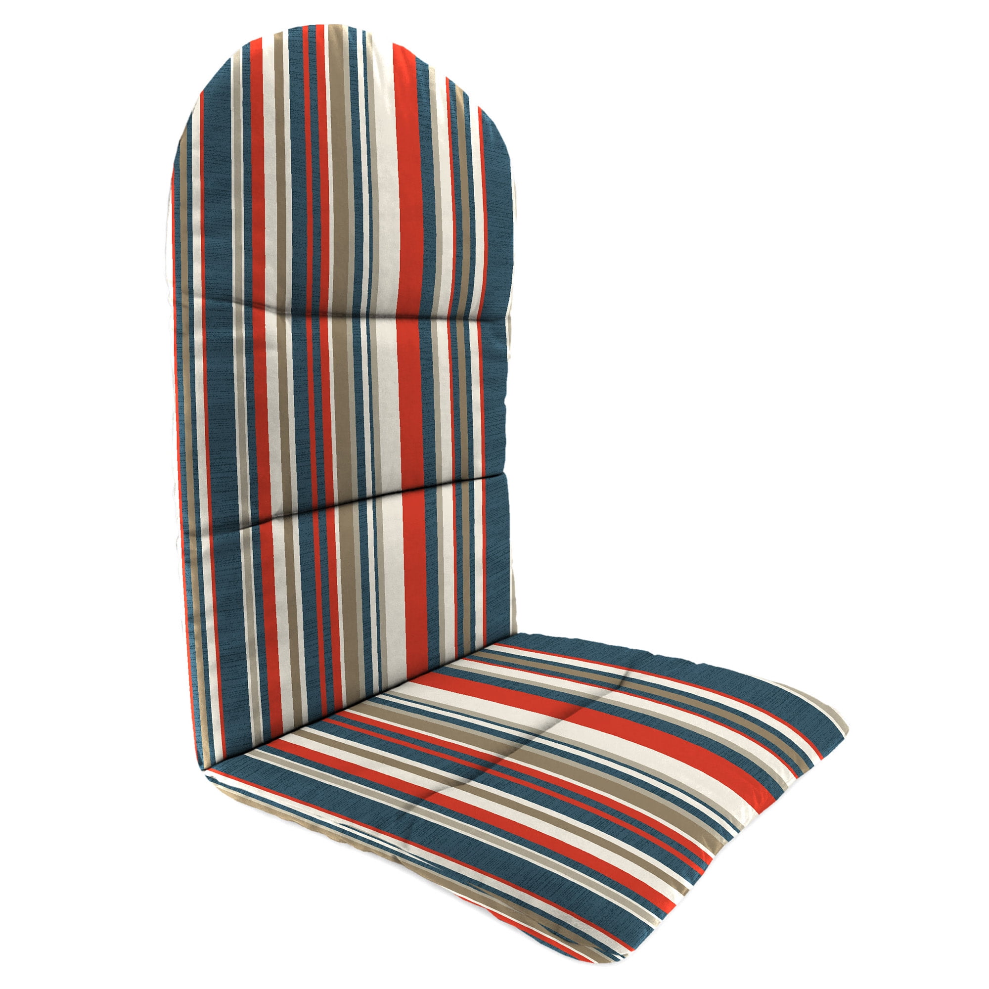 Cambridge Red and Blue Striped Outdoor Adirondack Chair Cushion