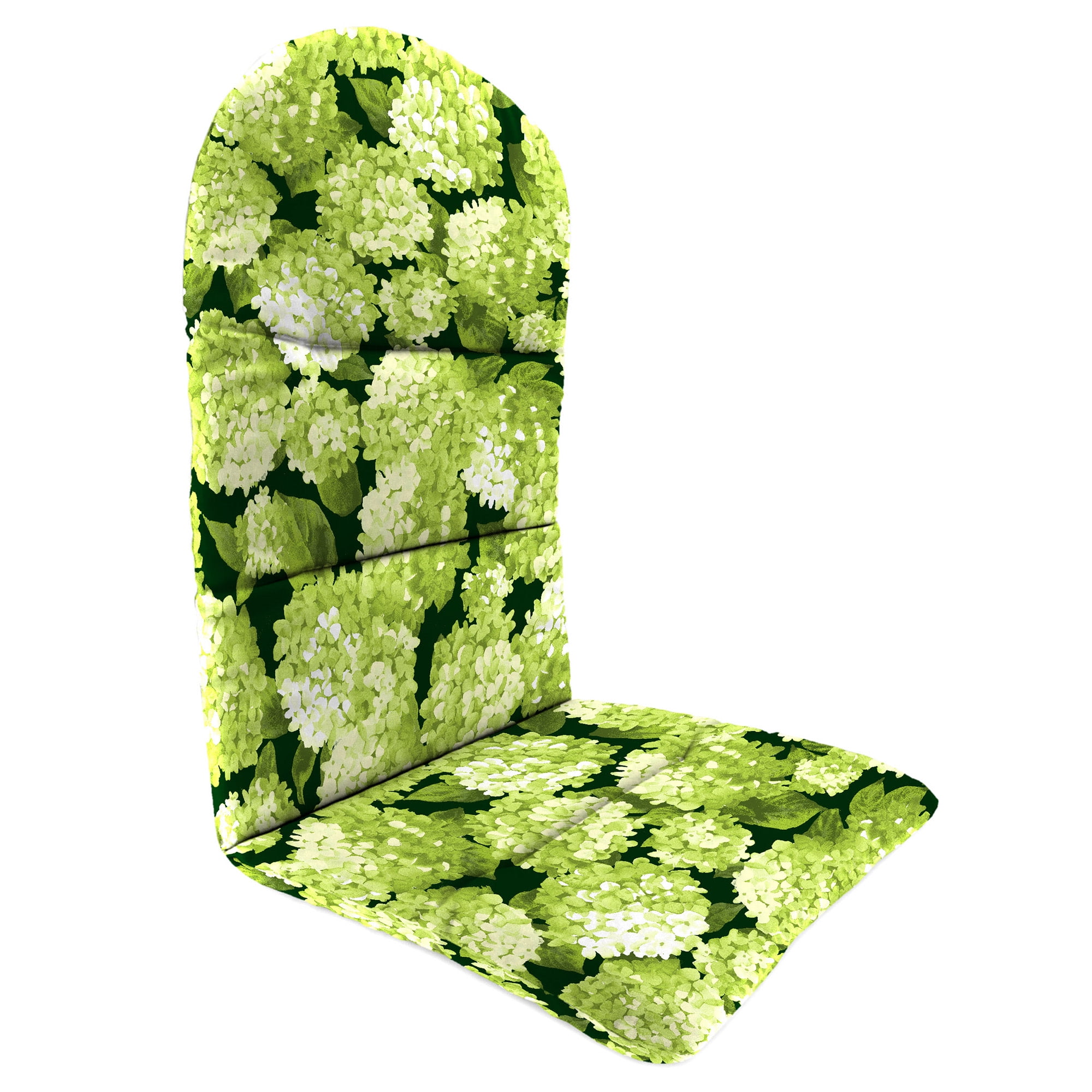 Jordan Manufacturing 49" x 20.5" Hydrangea Forest Green Floral Rectangular Outdoor Adirondack Chair Cushion with Back Strap