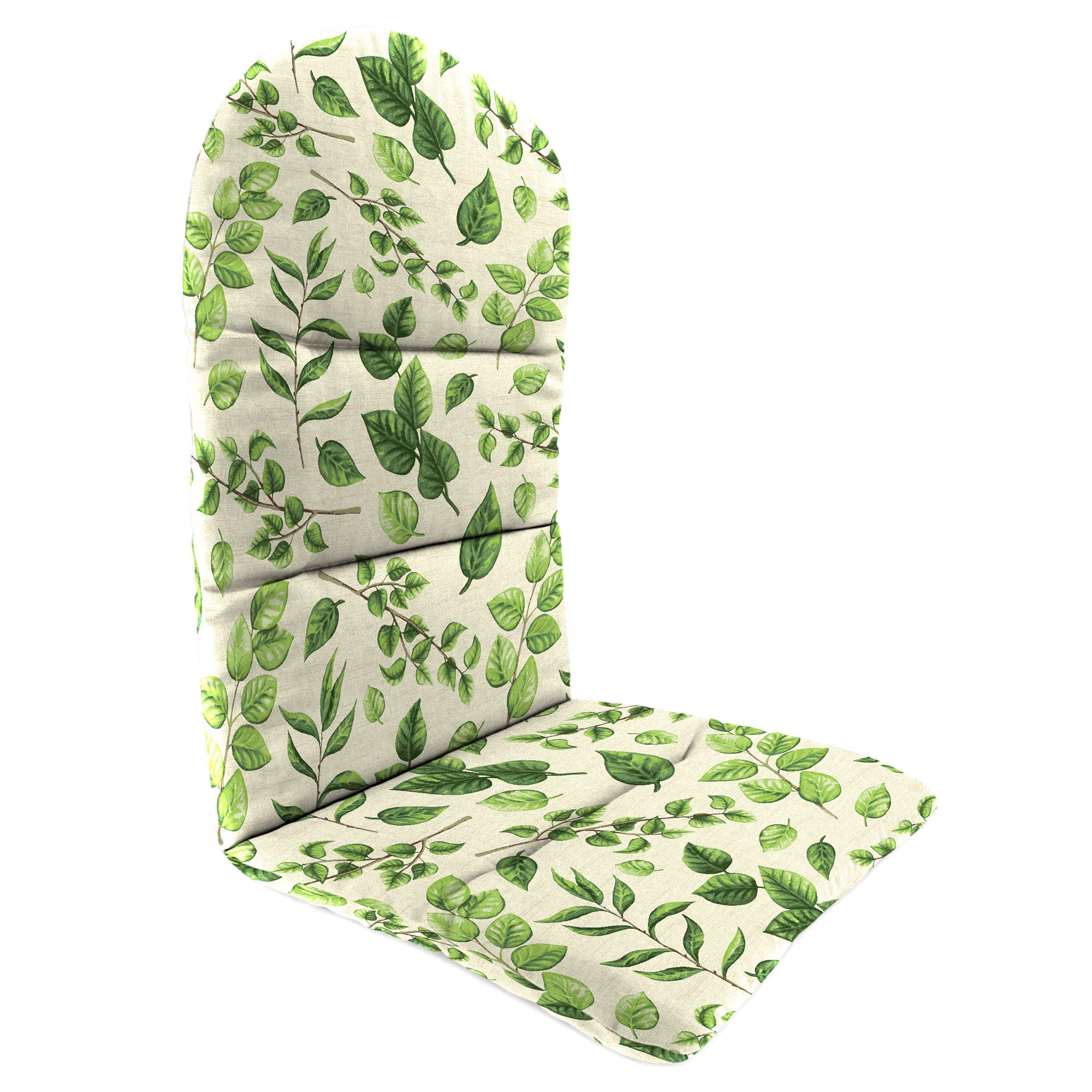 Jordan Manufacturing 49" x 20.5" Natik Aloe Green Leaves Rectangular Outdoor Adirondack Chair Cushion with Back Strap