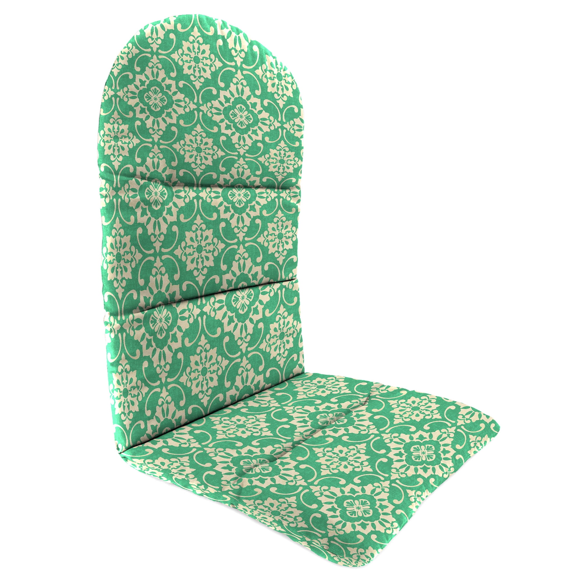 Jordan Manufacturing 49" x 20.5" Scampi Emerald Green Medallion Rectangular Outdoor Adirondack Chair Cushion with Back Strap