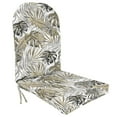 thumbnail image 1 of Jordan Manufacturing 50.5" x 19" Bryan Walnut Beige Leaves Rectangular Outdoor Adirondack Chair Cushion with Ties, 1 of 13