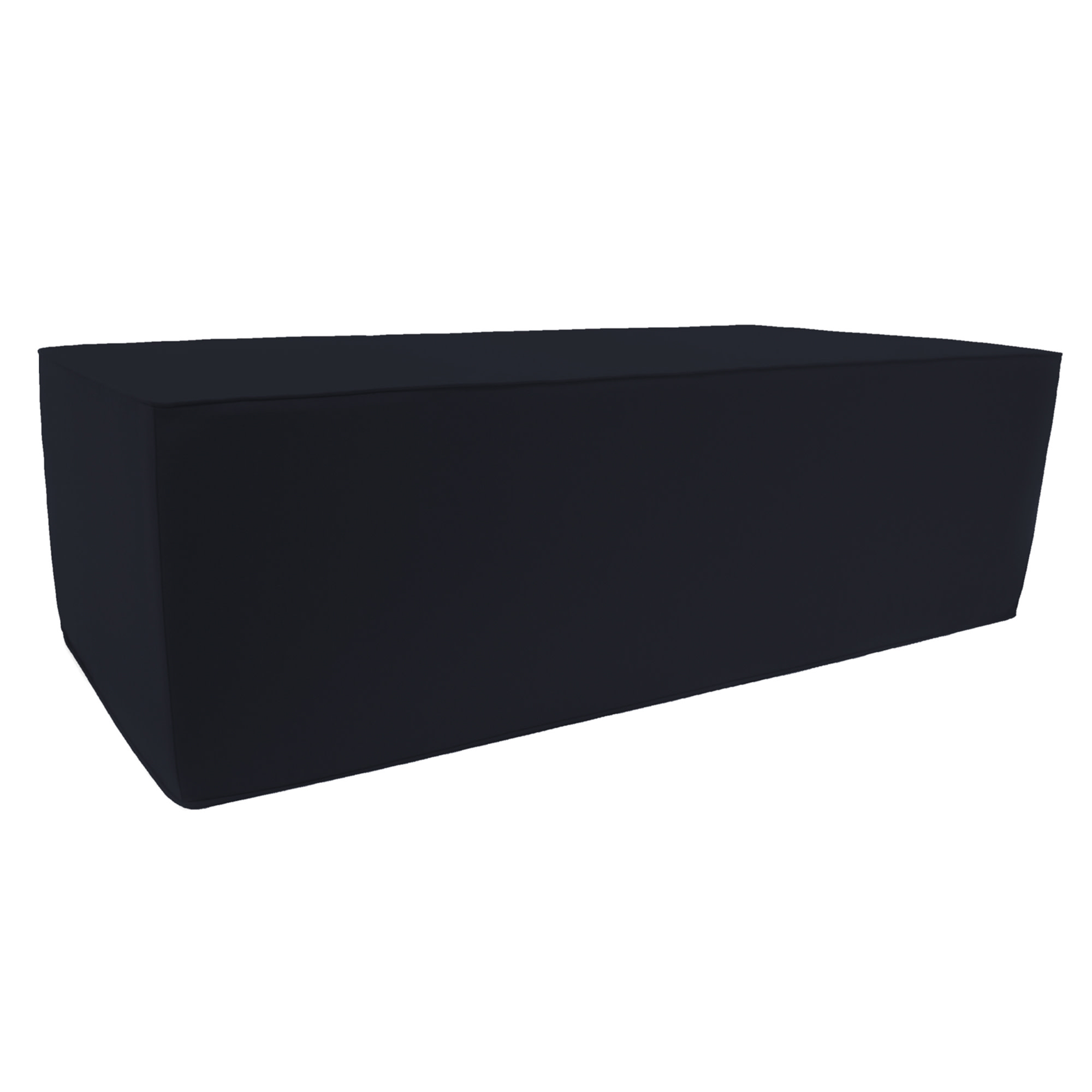 Jordan Manufacturing 50" x 25" Navy Solid Rectangular Outdoor Pouf Ottoman with Welt