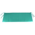 thumbnail image 1 of Jordan Manufacturing 54" x 18.5" Blue Turquoise Solid Rectangular Outdoor Settee Swing Bench Cushion with Ties, 1 of 10