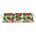 thumbnail image 1 of Jordan Manufacturing 54" x 18.5" Daphne Iceberg Aqua Floral Rectangular Outdoor Settee Swing Bench Cushion with Ties, 1 of 10