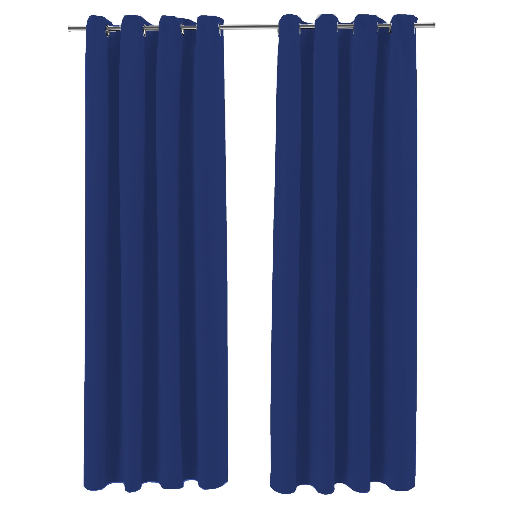 Jordan Manufacturing 54" x 84" Admiral Navy Solid Grommet Semi-sheer Outdoor Curtain Panel