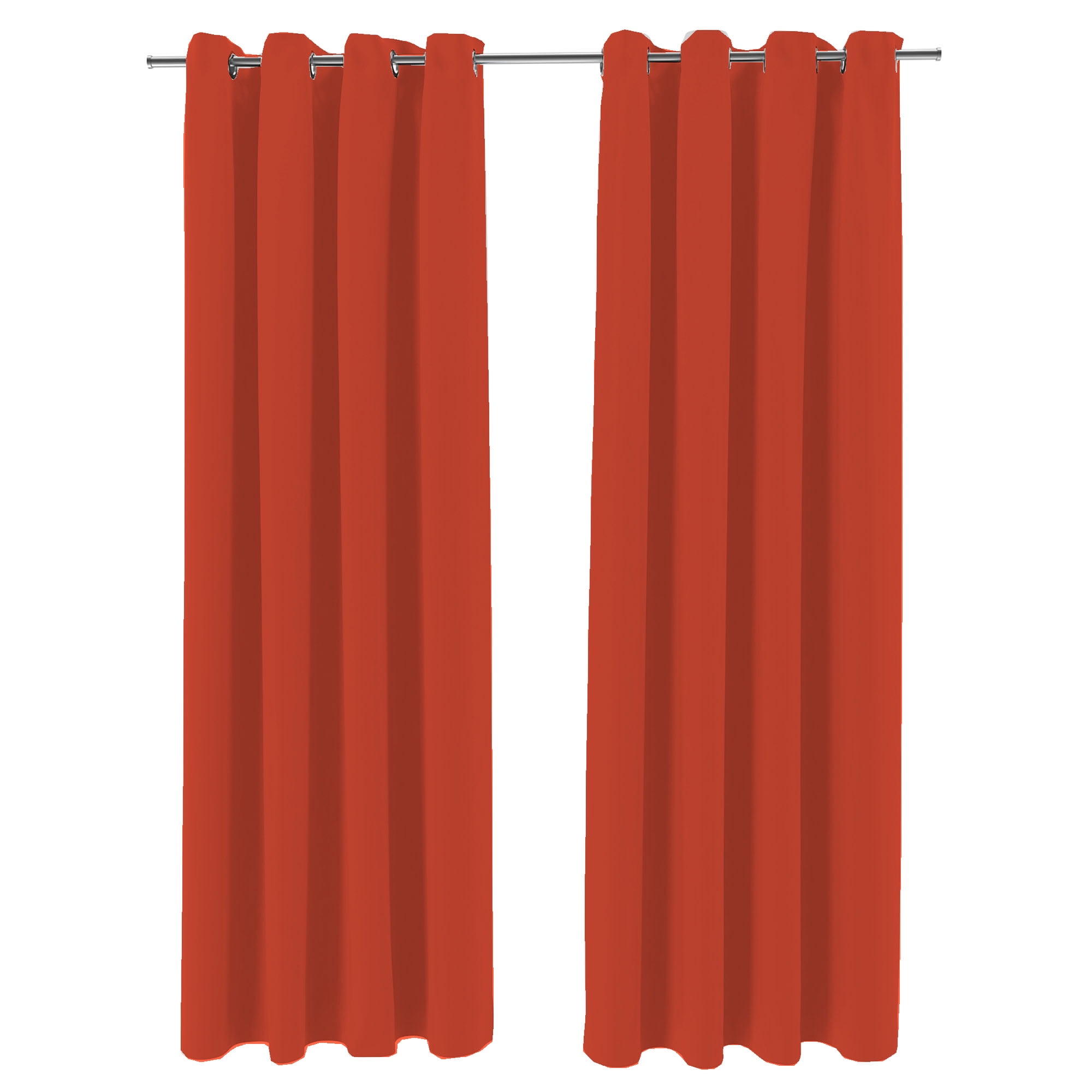 Jordan Manufacturing 54" x 84" Melon Solid Grommet Semi-sheer Outdoor Curtain Panel (2 Pack)