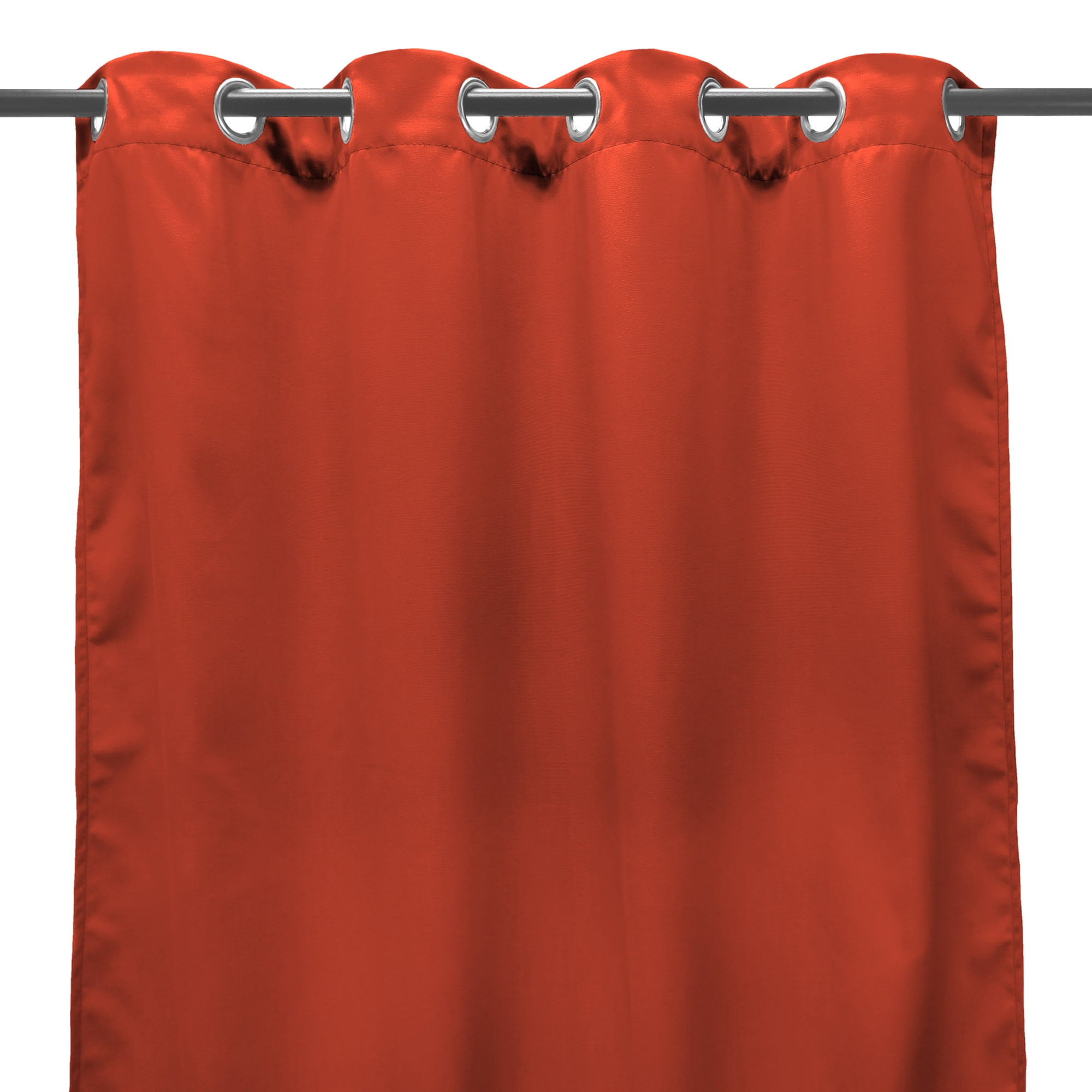 Jordan Manufacturing 54" x 84" Melon Solid Grommet Semi-sheer Outdoor Curtain Panel