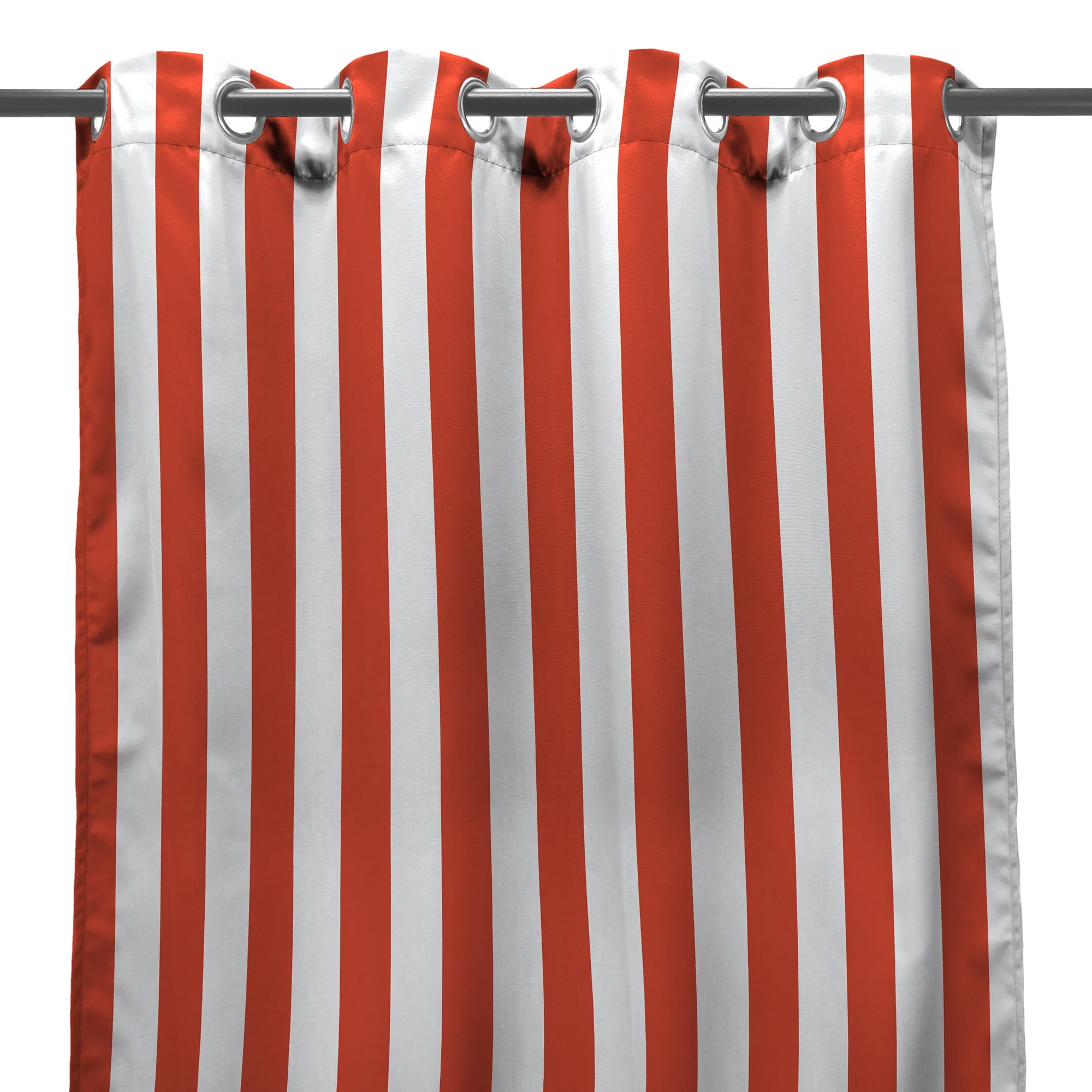 Jordan Manufacturing 54" x 84" Melon Stripe Grommet Semi-sheer Outdoor Curtain Panel