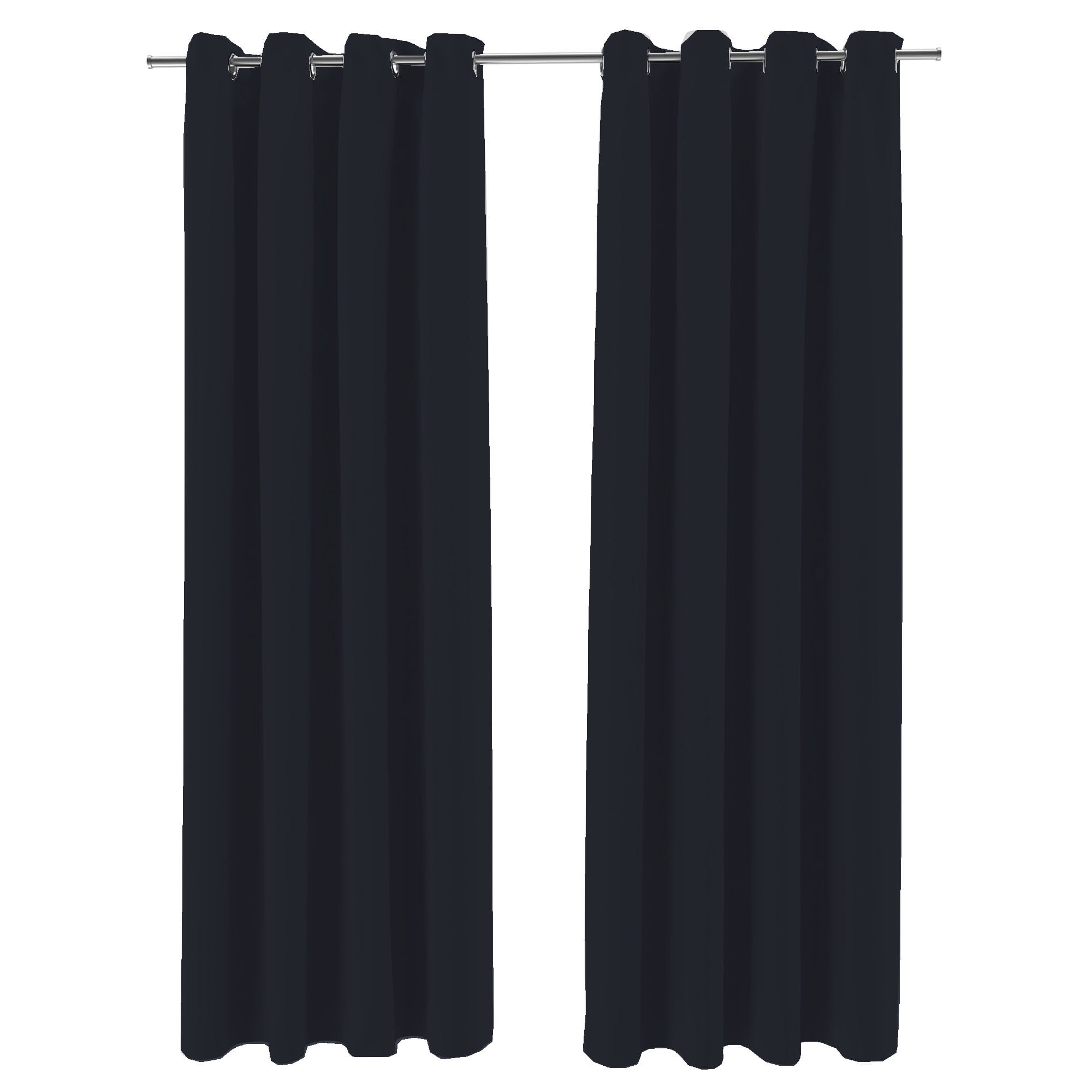 Jordan Manufacturing 54" x 84" Navy Solid Grommet Semi-sheer Outdoor Curtain Panel