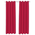 thumbnail image 1 of Jordan Manufacturing 54" x 84" Pompeii Red Solid Grommet Semi-sheer Outdoor Curtain Panel, 1 of 8