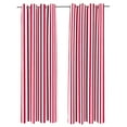 thumbnail image 1 of Jordan Manufacturing 54" x 84" Pompeii Red Stripe Grommet Semi-sheer Outdoor Curtain Panel (2 Pack), 1 of 7