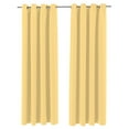 thumbnail image 1 of Jordan Manufacturing 54" x 96" Canary Yellow Solid Grommet Semi-sheer Outdoor Curtain Panel (2 Pack), 1 of 8