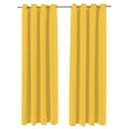 thumbnail image 1 of Jordan Manufacturing 54" x 96" Dandelion Yellow Solid Grommet Semi-sheer Outdoor Curtain Panel (2 Pack), 1 of 8