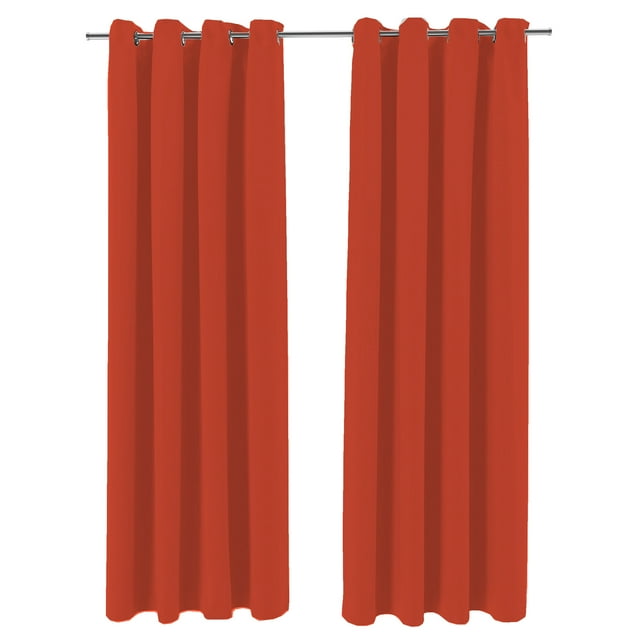 Jordan Manufacturing 54" x 96" Melon Solid Grommet Semi-sheer Outdoor Curtain Panel