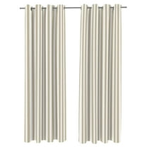 Jordan Manufacturing 54" x 96" Natural Stripe Grommet Semi-sheer Outdoor Curtain Panel (2 Pack)