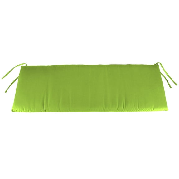 Jordan Manufacturing 57" x 18.75" Greenery Lime Green Solid Rectangular Outdoor Settee Swing Bench Cushion with Ties