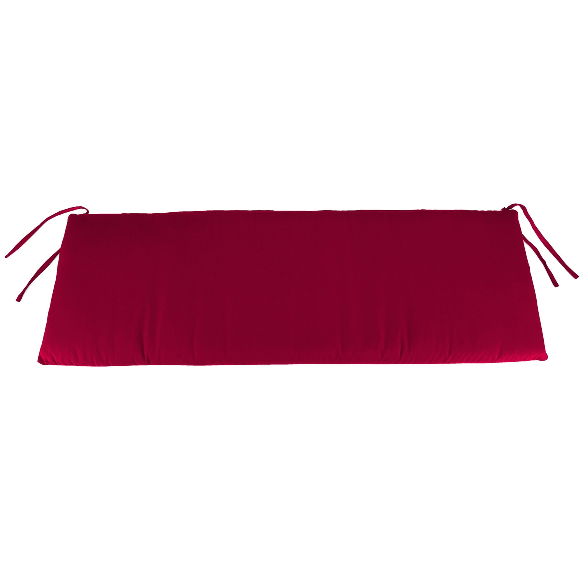 Barn Red Polyester Outdoor Bench Cushion with Ties