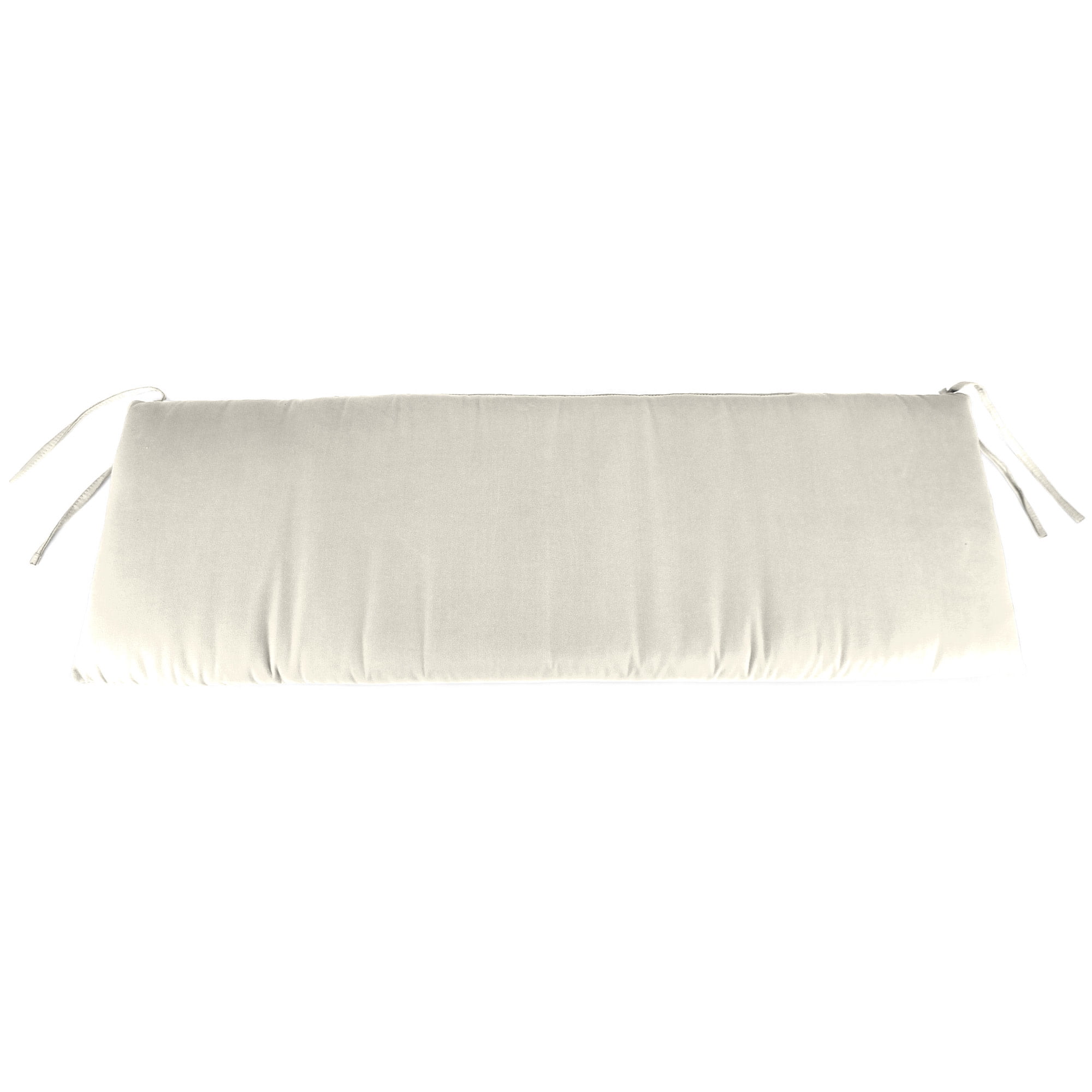 Jordan Manufacturing 59" x 16" Sand Solid Rectangular Outdoor Settee Swing Bench Cushion with Ties