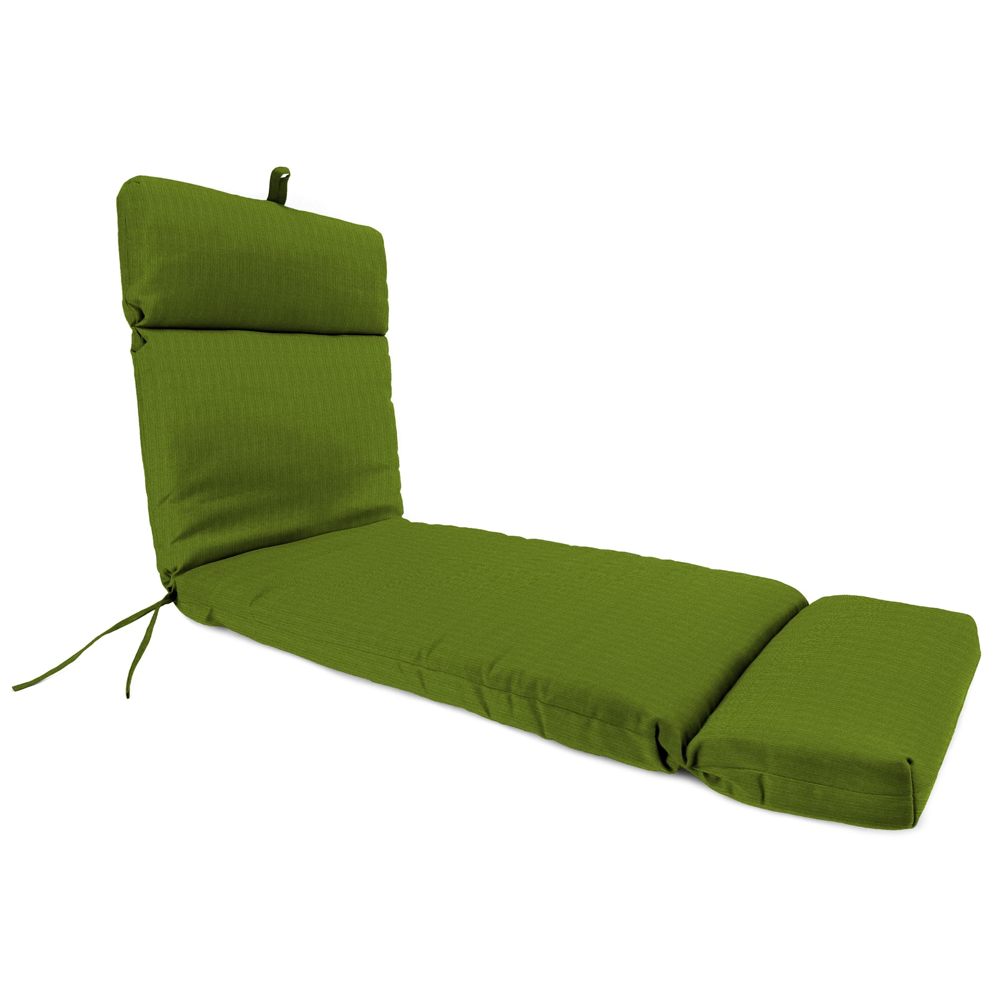 Jordan Manufacturing 72" x 21" Bolt Grass Green Solid Rectangular Outdoor Chaise Lounge Cushion with Ties and Hanger Loop