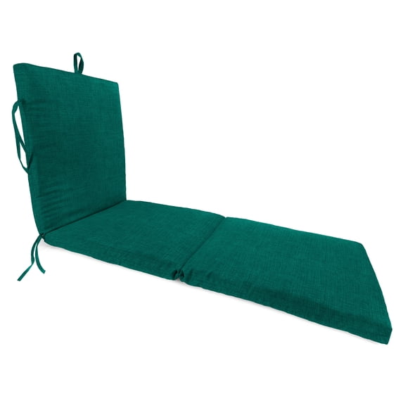 Jordan Manufacturing 72" x 21" Celosia Antique Teal Crosshatch Rectangular Outdoor Chaise Lounge Cushion with Ties and Hanger Loop