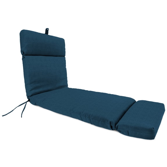 Jordan Manufacturing 72" x 21" Limbo Capri Blue Crosshatch Rectangular Outdoor Chaise Lounge Cushion with Ties and Hanger Loop