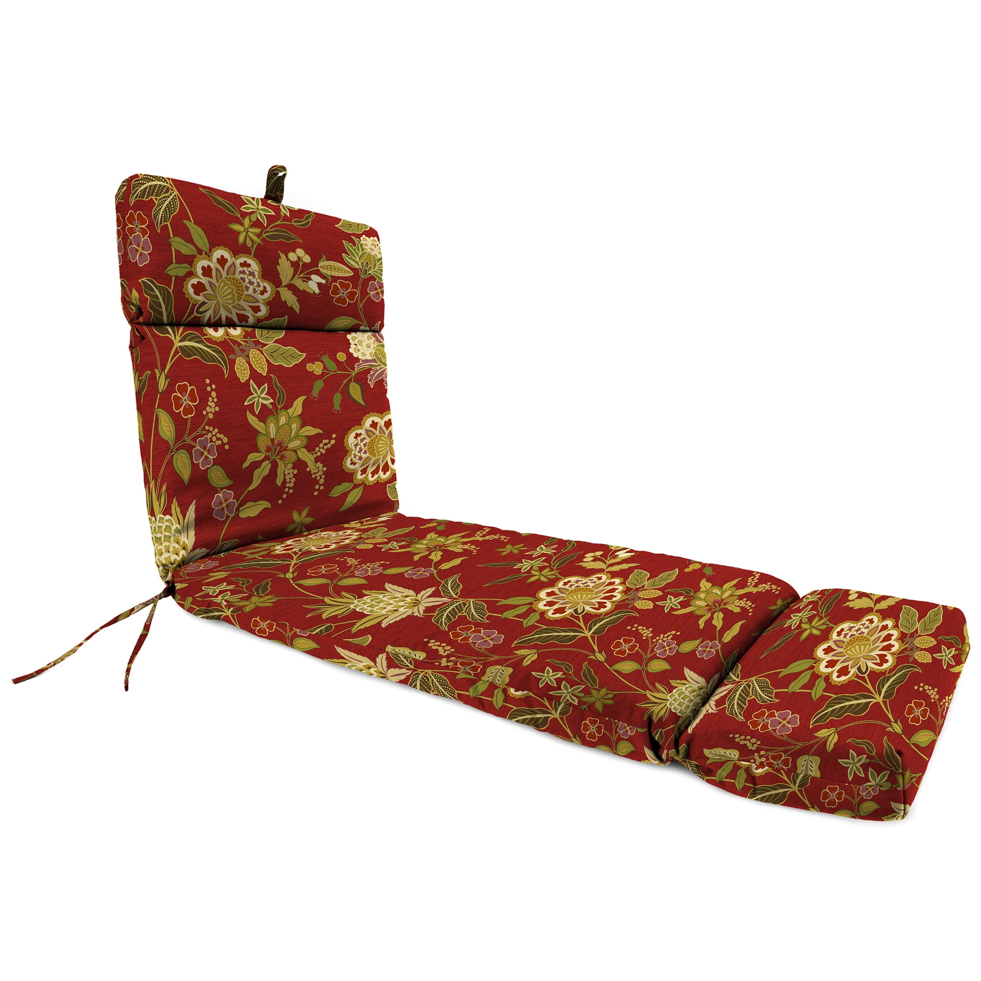 Jordan Manufacturing Chair Cushion — Spun Polyester, Mini Dots Rojo, Model#  9702PK1-4698D