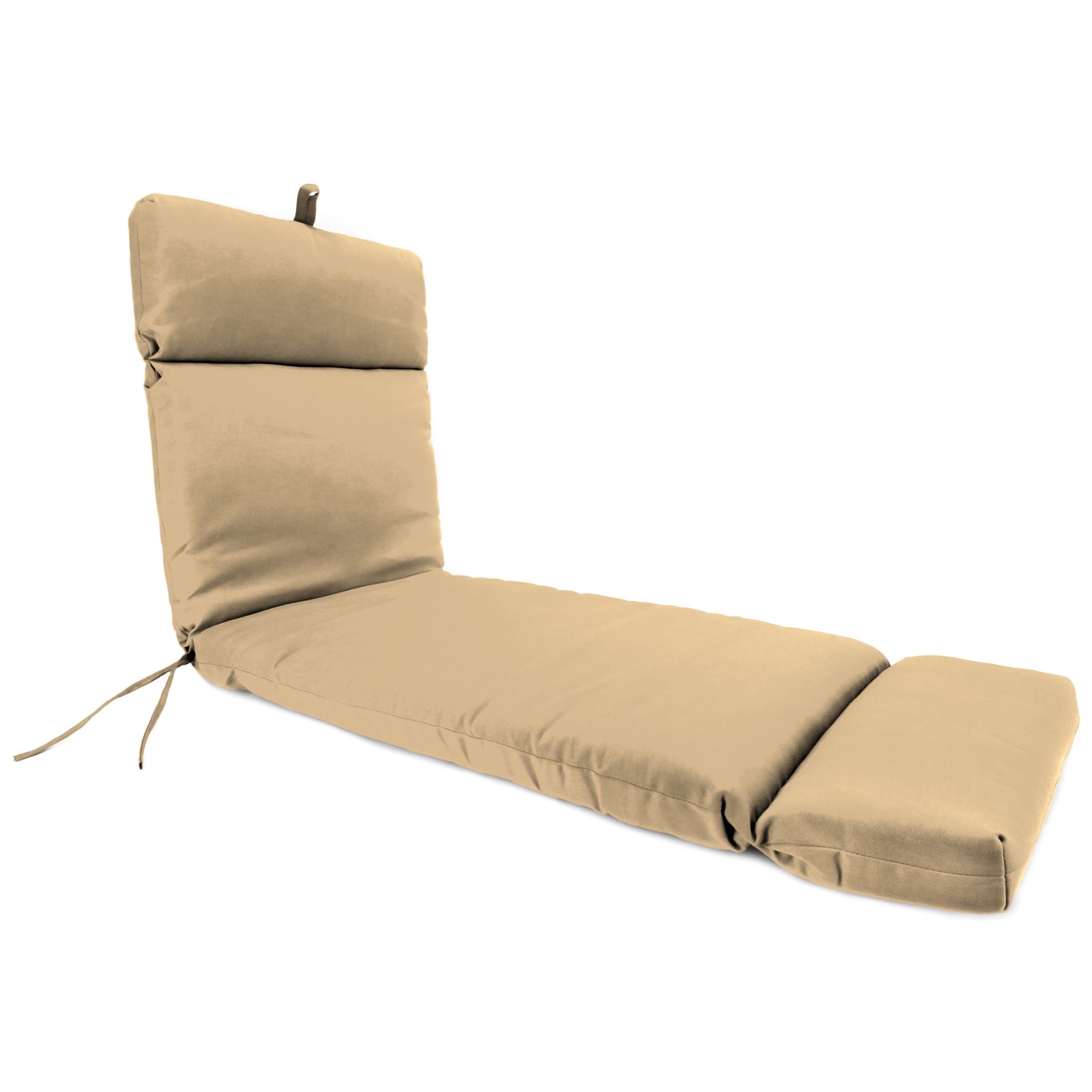 Nude Polyester Outdoor Chaise Lounge Cushion with French Edges