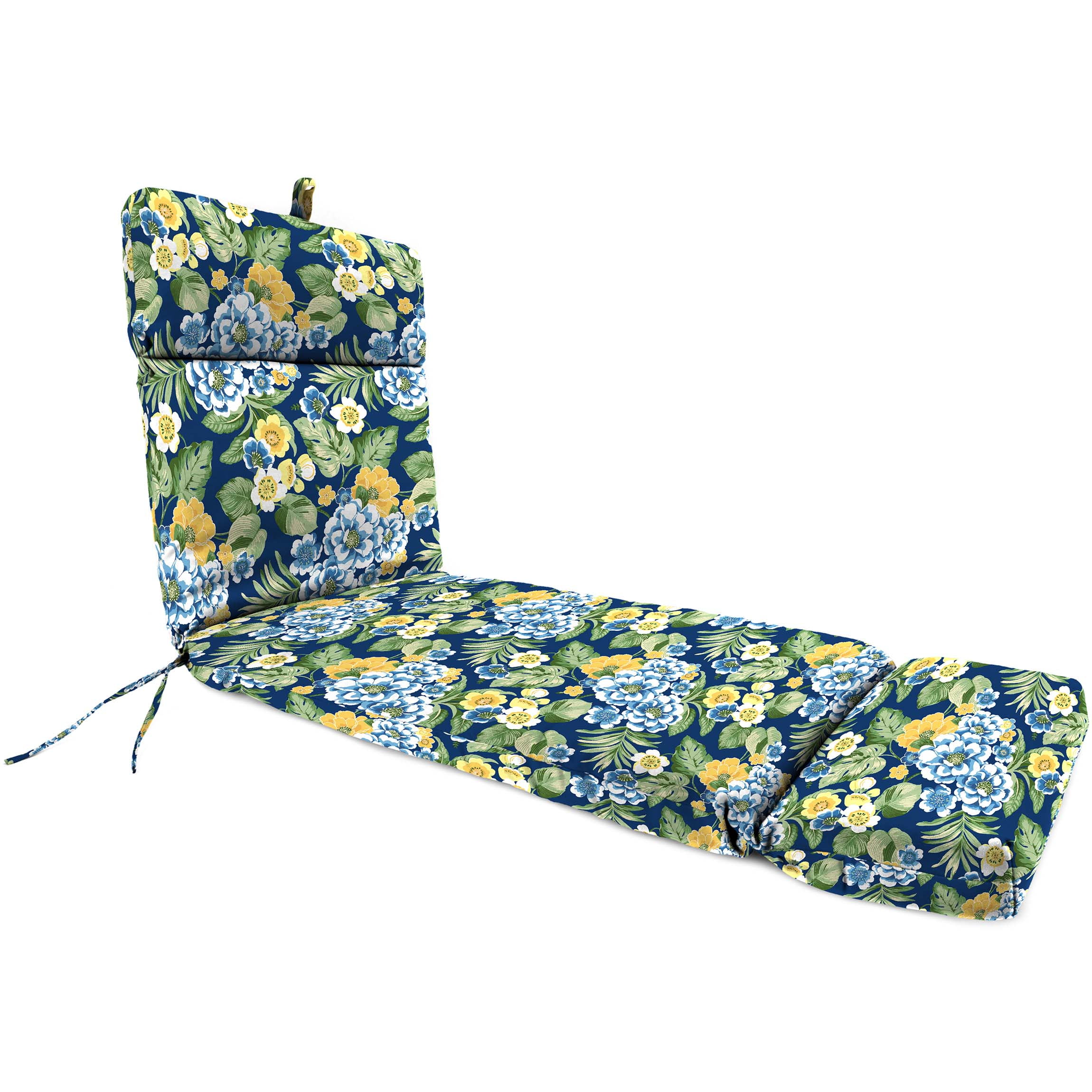 Jordan Manufacturing 72 X 22 Blue Floral Outdoor Chaise Lounge 