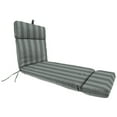 thumbnail image 1 of Jordan Manufacturing 72" x 22" Conway Smoke Grey Stripe Rectangular Outdoor Chaise Lounge Cushion with Ties and Hanger Loop, 1 of 12