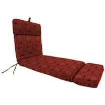 Jordan Manufacturing 72" x 22" Crossway Mulberry Burgundy Ikat Rectangular Outdoor Chaise Lounge Cushion with Ties and Hanger Loop