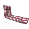 thumbnail image 1 of Jordan Manufacturing 72" x 22" Giden Cider Pink and Green Stripe Rectangular Outdoor Chaise Lounge Cushion with Ties and Hanger Loop, 1 of 9