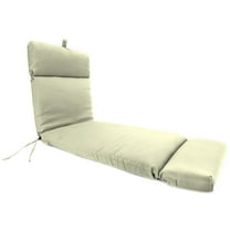 Jordan Manufacturing 72" x 22" Ivory Solid Rectangular Outdoor Chaise Lounge Cushion with Ties and Hanger Loop