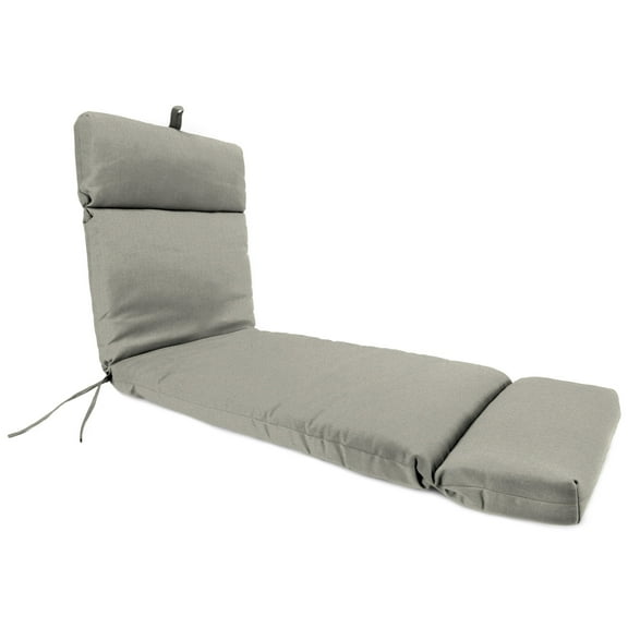Jordan Manufacturing 72" x 22" McHusk Stone Grey Crosshatch Rectangular Outdoor Chaise Lounge Cushion with Ties and Hanger Loop