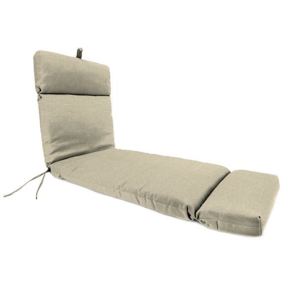 Jordan Manufacturing 72" x 22" Tory Bisque Tan Solid Rectangular Outdoor Chaise Lounge Cushion with Ties and Hanger Loop