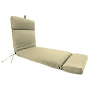 Jordan Manufacturing 72 x 22 Veranda Tan Solid Rectangular Outdoor Chaise Lounge Cushion with Ties and Hanger Loop