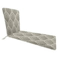 thumbnail image 1 of Jordan Manufacturing 74" x 22" Andorra Umber Brown Damask Rectangular Outdoor Chaise Lounge Cushion with Ties, 1 of 10