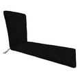 thumbnail image 1 of Jordan Manufacturing 74" x 22" Canvas Black Solid Rectangular Outdoor Chaise Lounge Cushion with Ties, 1 of 8