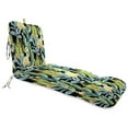 thumbnail image 1 of Jordan Manufacturing 74" x 22" Hatteras Ebony Black Floral Rectangular Outdoor Chaise Lounge Cushion with Ties and Hanger Loop, 1 of 12