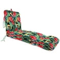 thumbnail image 1 of Jordan Manufacturing 74" x 22" Rani Citrus Black Tropical Rectangular Outdoor Chaise Lounge Cushion with Ties and Hanger Loop, 1 of 10