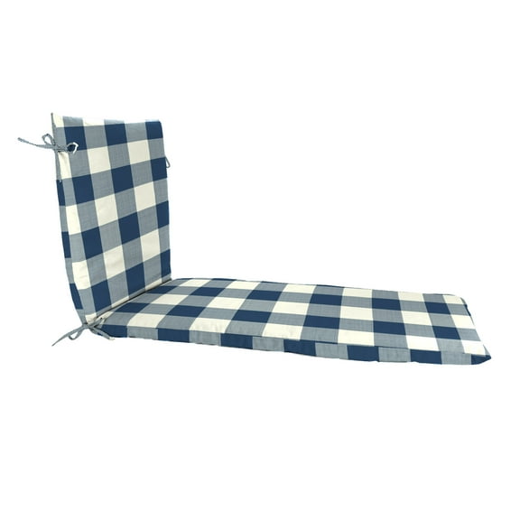 Jordan Manufacturing 74" x 22" Rectangular Outdoor Chaise Lounge Cushion with Ties