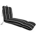 thumbnail image 1 of Jordan Manufacturing 74" x 22" Reeder Black Stripe Rectangular Outdoor Chaise Lounge Cushion with Ties and Hanger Loop, 1 of 13